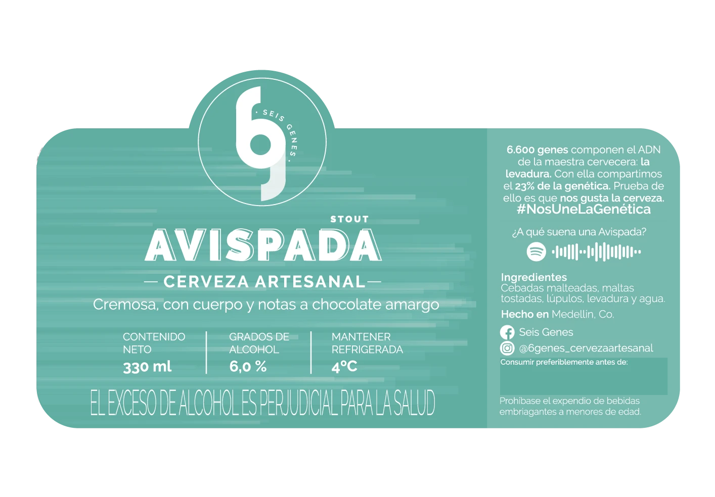 Etiqueta de la cerveza Avispada