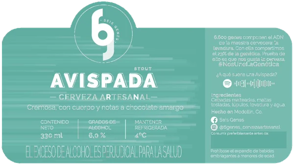 Etiqueta de la cerveza Avispada